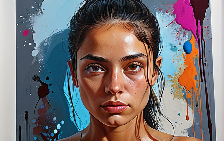 **
A vibrant, realistic digital painting of a portrait created using the overpainting technique. The artwork should have a blend of traditional brush strokes and modern digital tools, reflecting a balance between realism and artistic expression. The style should hint at the artwork being an NFT.
**