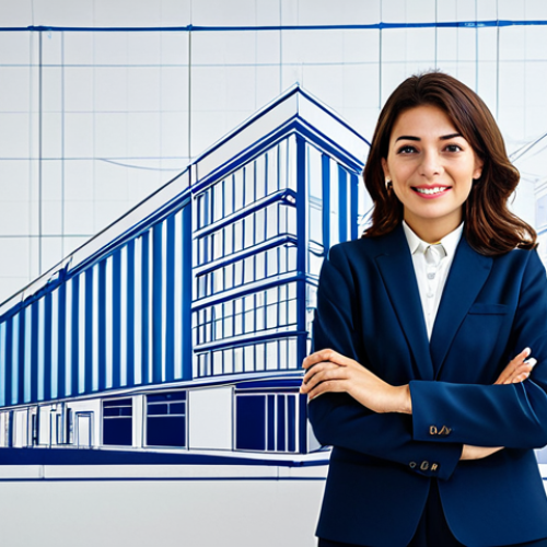 **

"A professional female architect in a stylish, yet modest, business casual outfit, standing in front of a modern building design blueprint in a bright, contemporary Istanbul office. Fully clothed, appropriate attire, safe for work, perfect anatomy, natural proportions, professional photography, high quality, family-friendly. Focus on a realistic and detailed architectural rendering style."

**